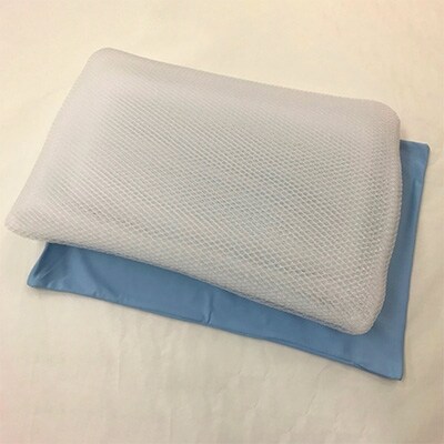 空気が流れる枕　枕カバー　ブルー2枚付き