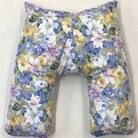 肩らくらく　肩楽まくら　専用花柄ブルー枕カバー付