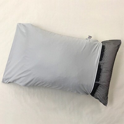 日本製　男の枕　大　吸汗速乾枕カバーグレー2枚付　