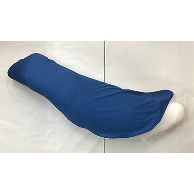 抱き枕(全長118cm)　吸汗速乾・シルケット加工枕カバー付き　ライトインディゴ