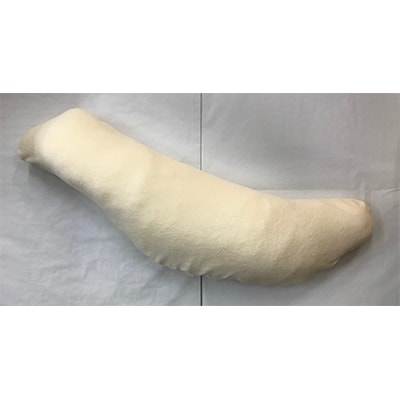 抱き枕(全長118cm)　あったかフリース枕カバー付き　クリーム