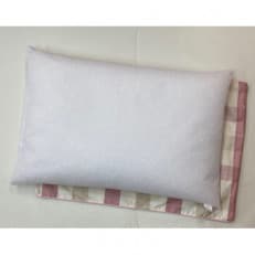 高さ調整簡単　パイプ枕 大(43x63cm)1個　枕カバーピンク2枚(マドラス柄)