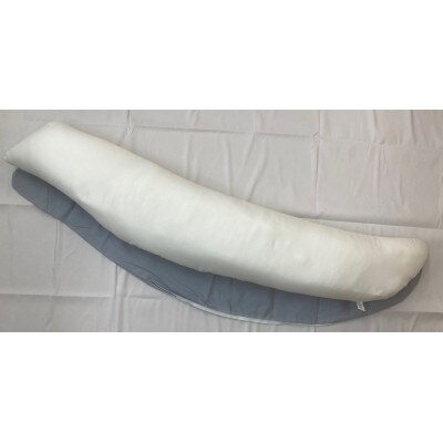 大きい160cm　バナナ型　抱き枕　1個　綿100%の専用カバー(ファスナー式)　グレー　2枚付