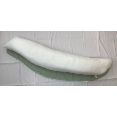 大きい160cm　バナナ型　抱き枕　1個　綿100%の専用カバー(ファスナー式)　グリーン　2枚付