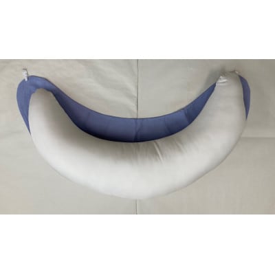 安心の日本製　授乳クッション枕　1個　綿100%の専用カバー(ファスナー式)　ブルー　2枚付
