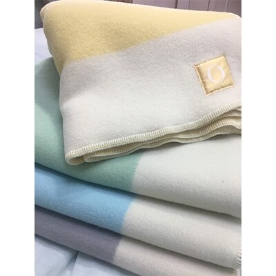 スポンディッシュ　ウール　毛布　ハーフサイズ　グリーン系
