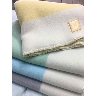 スポンディッシュ　ウール　毛布　ハーフサイズ　イエロー系