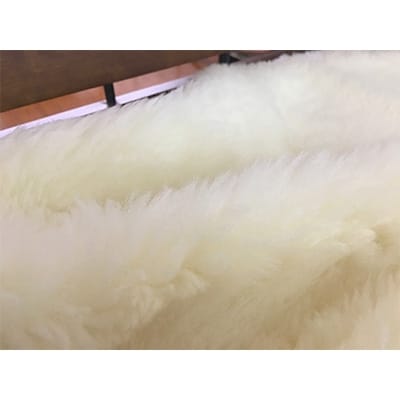 ご家庭で洗える ムートン調 ウールシーツ セミダブル 120cm幅 (毛羽部分 ウール100%)