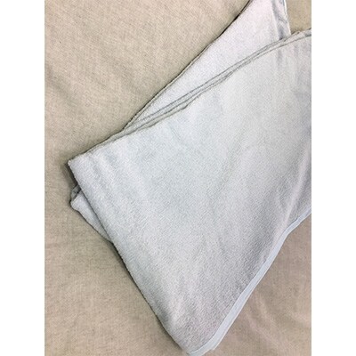 綿100%タオル生地　布団　襟カバー　　シングル　ブルー　同色2枚組