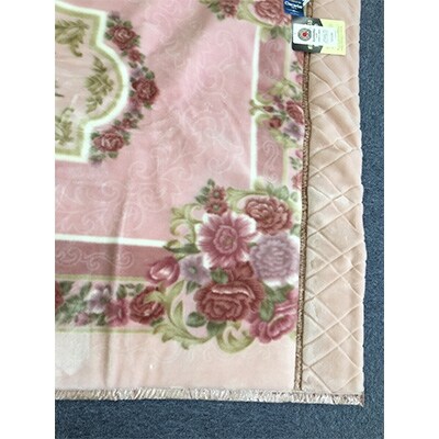 日本製　アクリル　マイヤー毛布　シングル　ピンク　1枚　(カシミヤ・ウールわた入り毛布)5099　
