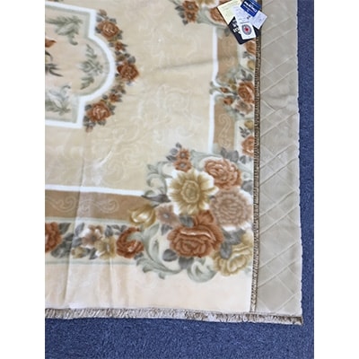 日本製　アクリル　マイヤー毛布　シングル　ベージュ　1枚　(カシミヤ・ウールわた入り毛布)5099　