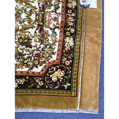 日本製　アクリル　マイヤー毛布　シングル　濃ベージュ　1枚　(カシミヤ・ウールわた入り毛布)5098