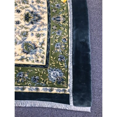 日本製　アクリル　マイヤー毛布　シングル　ブルー　1枚　(新合繊ムートンタッチ毛布)1533