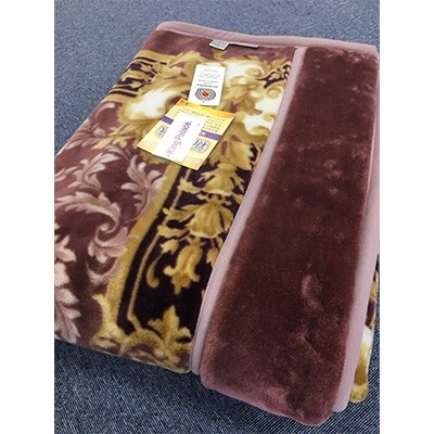 日本製　アクリル　マイヤー毛布　シングル　ピンク　1枚　(新合繊合わせ毛布)1625