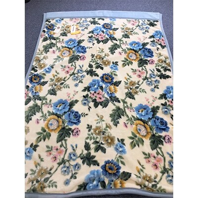 日本製　アクリル　マイヤー毛布　シングル　ブルー　1枚　(新合繊合わせ毛布)1629
