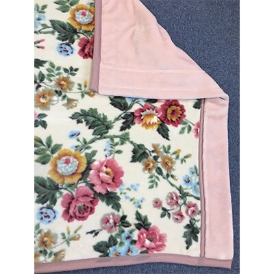 日本製 アクリル マイヤー毛布 ダブル ピンク 1枚 (新合繊合わせ毛布)4629