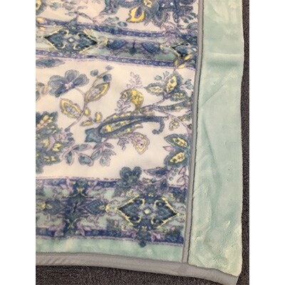 日本製　アクリル　マイヤー毛布　シングル　ブルー　1枚　(新合繊合わせ毛布)1631