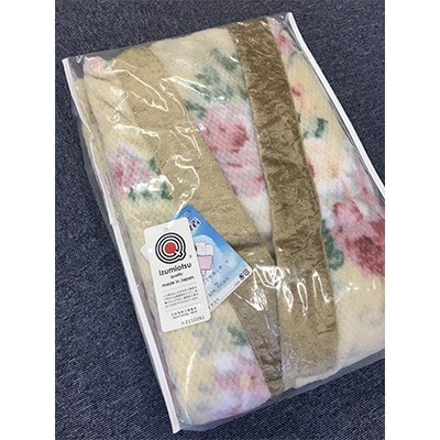 泉大津市産　綿100%(毛羽部分)マイヤー綿毛布夜着　200cm丈　ピンク　9020PI