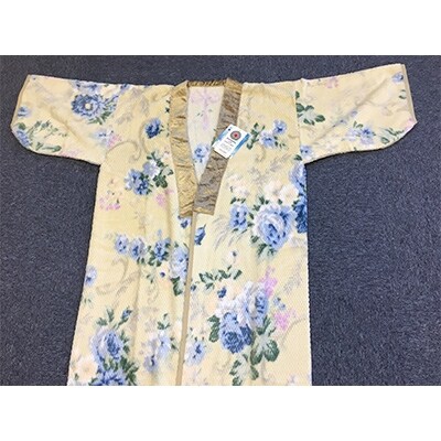 泉大津市産　綿100%(毛羽部分)　マイヤー綿毛布夜着　200cm丈　ブルー　9020BL