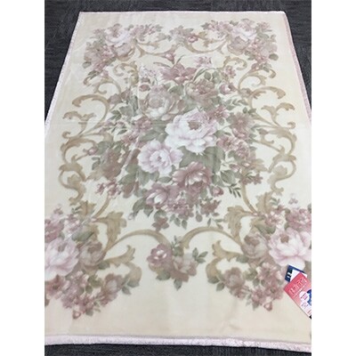 C.R.P加工毛布　マイヤー毛布　シングルサイズ　ピンク　1枚　11808柄