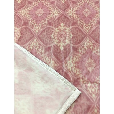 C.R.P加工毛布　マイヤー毛布　シングルサイズ　ピンク　1枚　11809柄