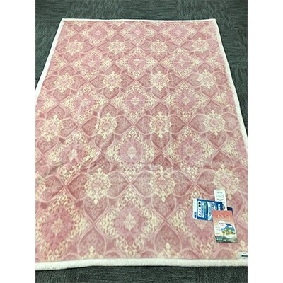 C.R.P加工毛布　マイヤー毛布　シングルサイズ　ピンク　1枚　11809柄