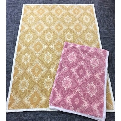 C.R.P加工毛布　マイヤー毛布　シングルサイズ　ピンク　1枚　11809柄