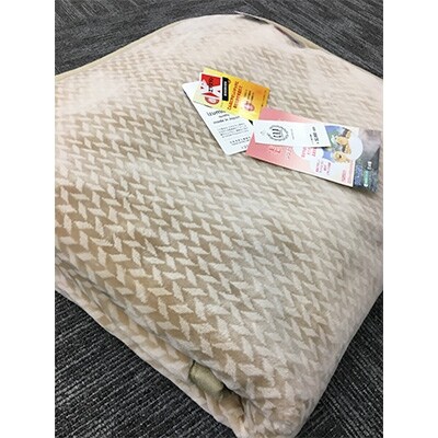 C.R.P加工毛布　クロスマイヤー毛布　シングルサイズ　ベージュ　1枚　11701柄