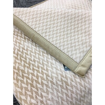 C.R.P加工毛布　クロスマイヤー毛布　シングルサイズ　ベージュ　1枚　11701柄