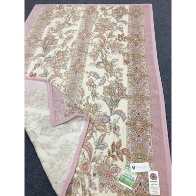 泉大津市産　マイヤー綿毛布　シングルサイズ　ピンク系　81720PI