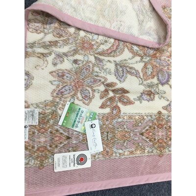 泉大津市産　マイヤー綿毛布　シングルサイズ　ピンク系　81720PI