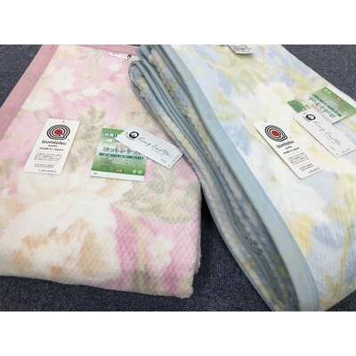 泉大津市産　マイヤー綿毛布　シングルサイズ　ピンク系　81721PI