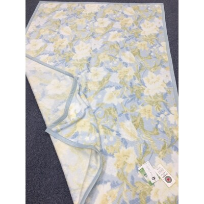 泉大津市産　マイヤー綿毛布　シングルサイズ　ブルー系　81721BL