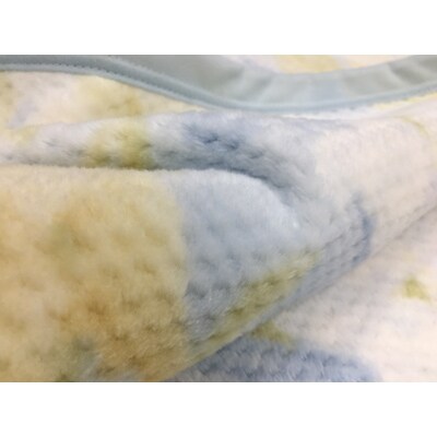 泉大津市産　マイヤー綿毛布　シングルサイズ　ブルー系　81721BL