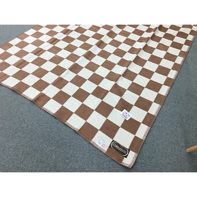 綿100%　綿毛布　シングル　140×200cm　ブラウン系　CO909BR