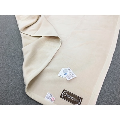 エジプト綿100%　綿毛布　少し大きめのシングルサイズ　145×210cm　C-520　ナチュラル系