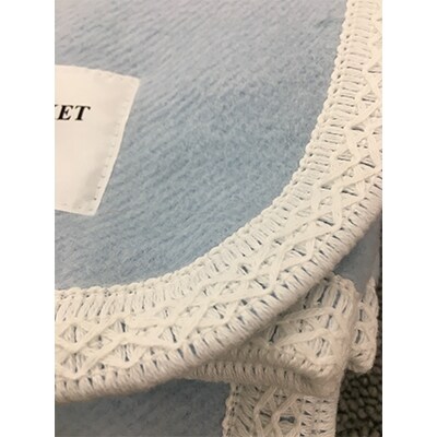 綿ガーゼケットと綿毛布のリバーシブル毛布　ダブル180×210cm　ブルー　S2825D　BL