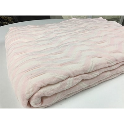 吸湿発熱　くしゅくしゅ　綿毛布　100×140cm　ピンク