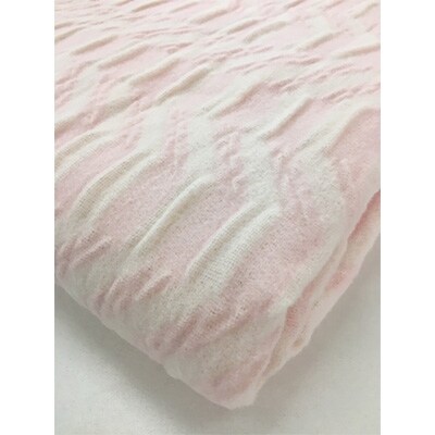 吸湿発熱　くしゅくしゅ　綿毛布　100×140cm　ピンク