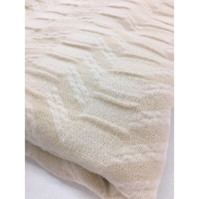 吸湿発熱　くしゅくしゅ　綿毛布　ダブルサイズ　180×200cm　ベージュ
