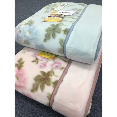 日本製　アクリル　マイヤー毛布　シングル　ピンク　1枚　(新合繊合わせ毛布)1632