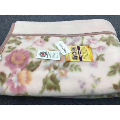 日本製　マイヤー毛布　ダブル(180×210cm)　ピンク　1枚　(新合繊合わせ毛布)4632
