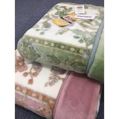日本製　アクリル　マイヤー毛布　シングル　ピンク　1枚　(新合繊合わせ毛布)1635