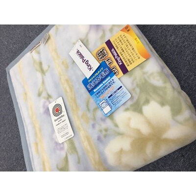 日本製　アクリル　マイヤー毛布　シングル　ブルー　1枚　(新合繊ニューマイヤー毛布)1163