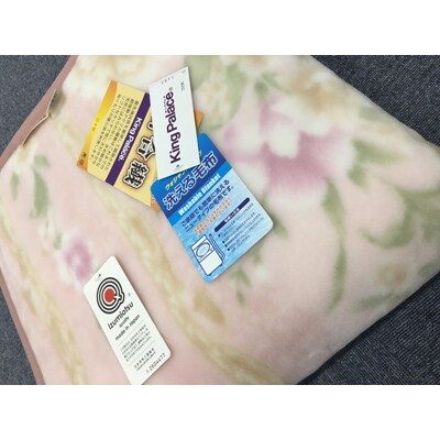 日本製　アクリル　マイヤー毛布　シングル　ピンク　1枚　(新合繊ニューマイヤー毛布)1163