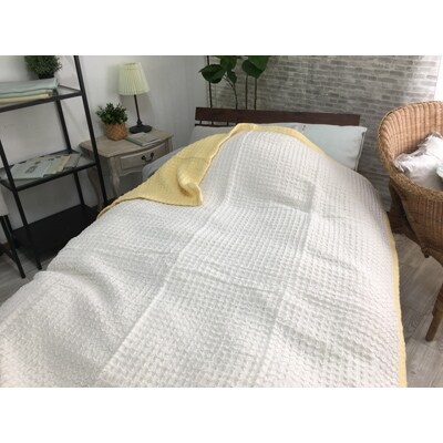 日本製　洗える　ふわふわ軽くて暖かいメリノウールを使った毛布　シングル　1枚　(140×200cm)