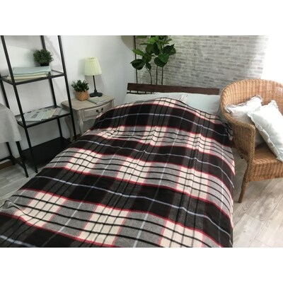 日本製　洗える　しっとり　ウール混　毛布　シングル　ベージュ　1枚　140×200cm　ウール50%
