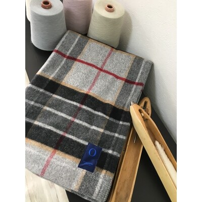 日本製　洗える　しっとり　ウール混　毛布　シングル　グレー　1枚　140×200cm　ウール50%