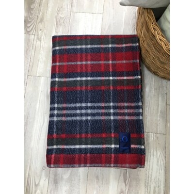 日本製　洗える　しっとり　ウール混　毛布　シングル　レッド　1枚　140×200cm　ウール50%