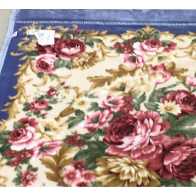 アクリル　マイヤー毛布2.5kg　シングル　ブルー　1枚　(合わせ毛布)M9814